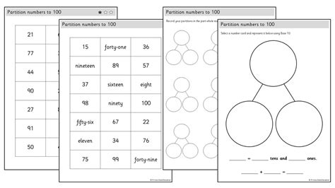 Partition Numbers To 100 Practical Primary Stars Education