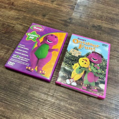 Barney Dvd Lot Of 2 Barney “exclusive Dvd” And Barneys “outdoor Fun” 17 24 Picclick Ca