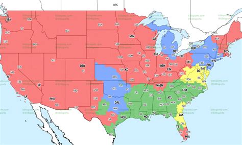 NFL Week 1 broadcast maps