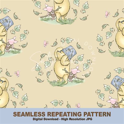 Classic Winnie The Pooh Seamless Pattern Vintage Pooh Winnie The Pooh