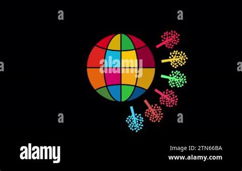 Loop Animation Of Sdgs Colored Earth Icon And Sdgs Colored Tree