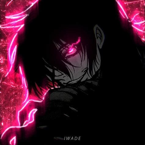 An Anime Character With Pink Lights In The Background