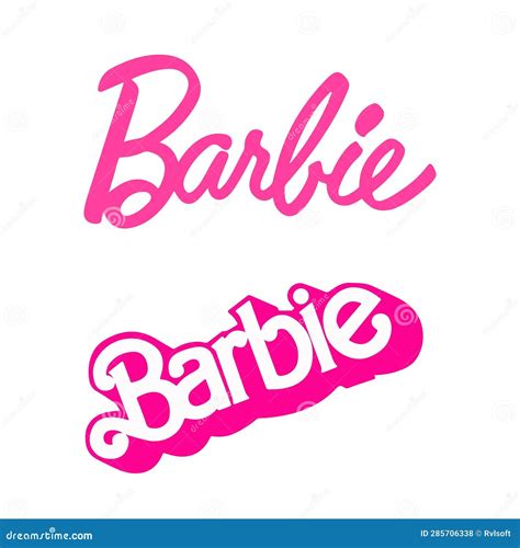 Barbie Movie Logo On White Background, Vector Illustration. Barbie Is A ...