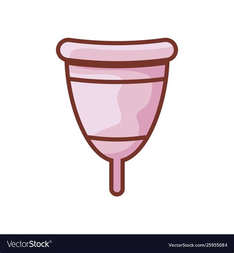 Menstrual Cup Female Isolated Icon Royalty Free Vector Image