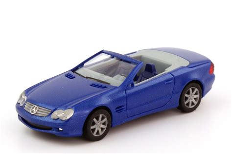 Mercedes Benz SL 500 R230 Blau Met Mit Hardtop Herpa 033077 In Der