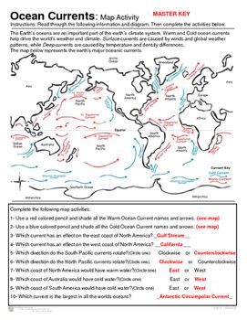 Ocean Currents - Introduction and Map Activity by Geo-Earth Sciences