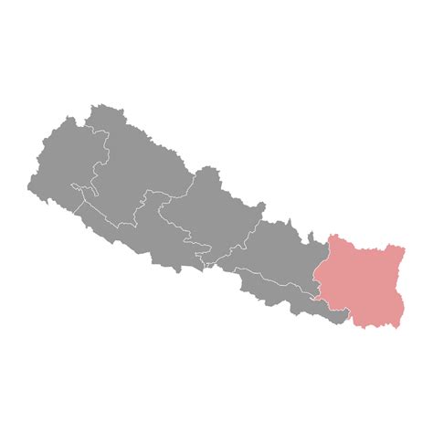 Koshi Province Map Administrative Division Of Nepal Vector