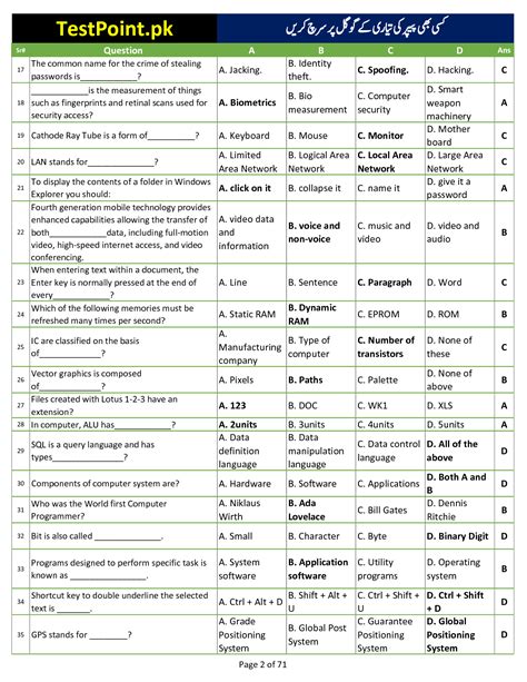 SOLUTION 1000 Mcqs One Paper Book Computer By Testpoint Pk Studypool