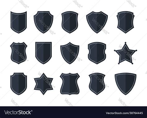 Police Badge Shape Royalty Free Vector Image Vectorstock