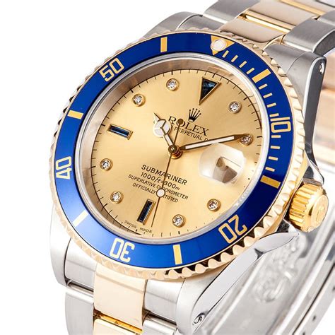 Buy Rolex Submariner Serti Diamond Dial 16613 at Bob's Watches