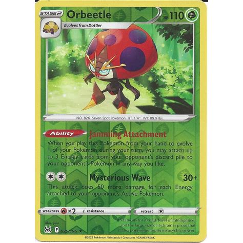 Pokemon Trading Card Game 020 196 Orbeetle Reverse Holo SWSH 11