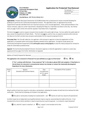 Fillable Online Notice Of Tree Removal Permit Application Fax Email