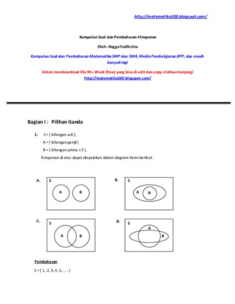 Lihat 5 Contoh Soal Himpunan Kosong Dan Jawabannya Terlengkap