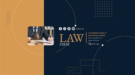 Free Elegant Law Firm YouTube Banner Template To Edit