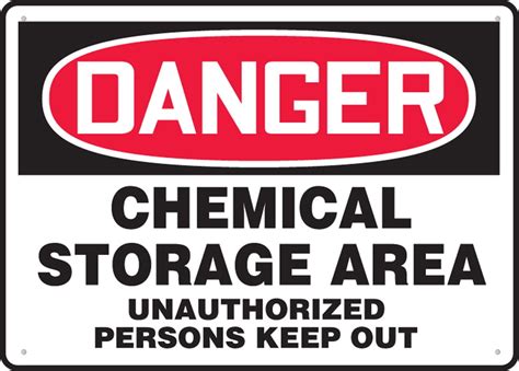 Danger Safety Sign Chemical Storage Area Unauthorized Persons Keep Out