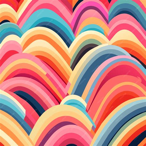 Premium Vector Seamless Summer Patterns Rainbow Theme Repeating