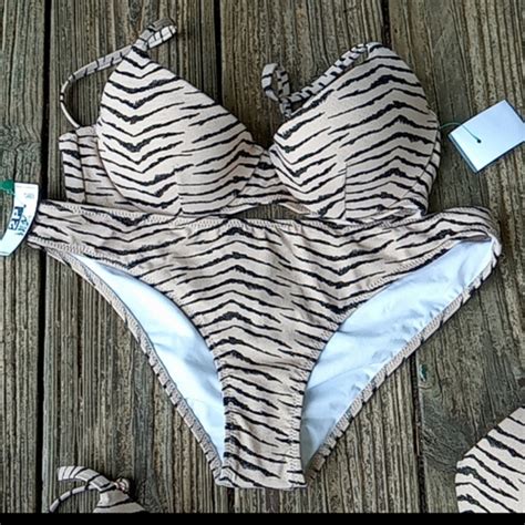 Shade And Shore Swim Nwot Sun And Shore Tiger Metallic Shimmer Stripe