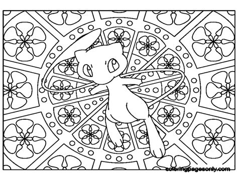 Mew Pokemon Coloring Pages