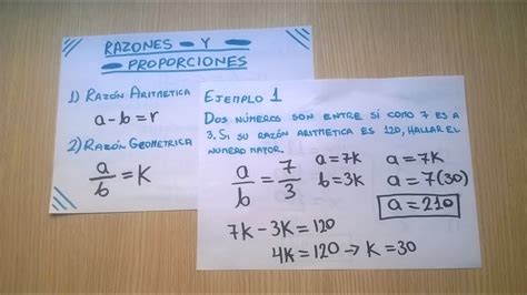 Razones y Proporciones Aritmética YouTube