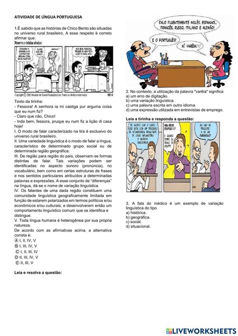 Variação Linguística Exercícios 6 Ano - Atividades De Variação Linguistica 6 Ano - FDPLEARN