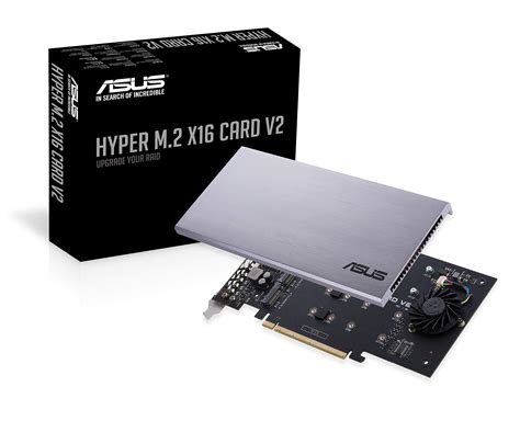 ASUS Hyper M 2 X16 PCIe 3 0 X4 Expansion Card V2 Supports 4 NVMe M 2