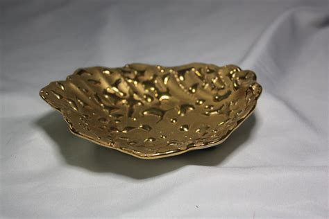 Hand Decorated Weeping Bright Gold 22k Dish Etsy