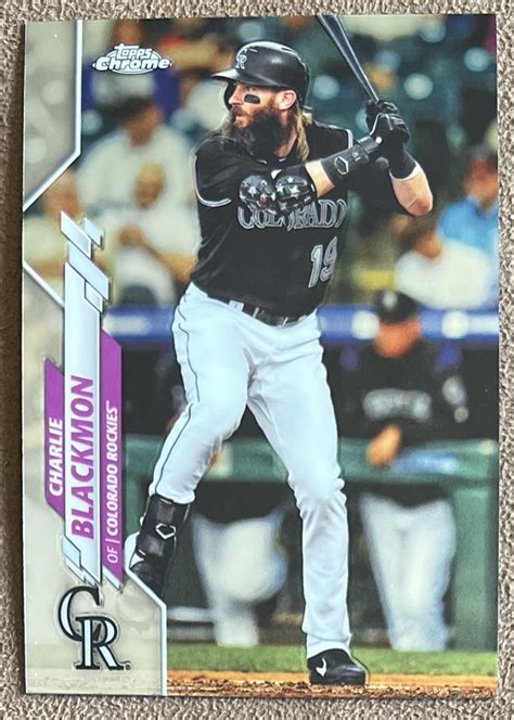 Topps Chrome Charlie Blackmon Colorado Rockies Mlb Baseball