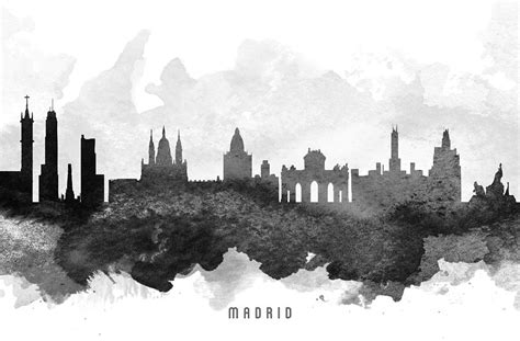 Madrid Cityscape 11 Painting by Aged Pixel - Pixels