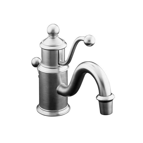 Kohler Antique Vibrant Brushed Nickel 1 Handle Single Hole Bathroom Faucet Drain Included At