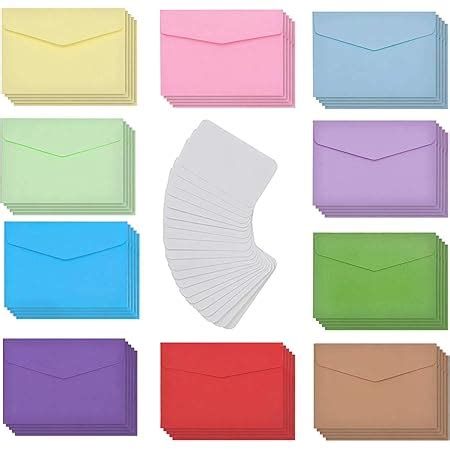 Cyh Mini Enveloppe Multicolores Pi Ces Enveloppe Kraft Avec