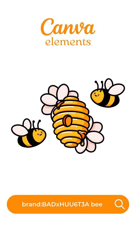 Click On The Picture To Get The Template With All Elements Cute Bee