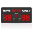 Basketball Sports Digital Scoreboard Royalty Free Vector