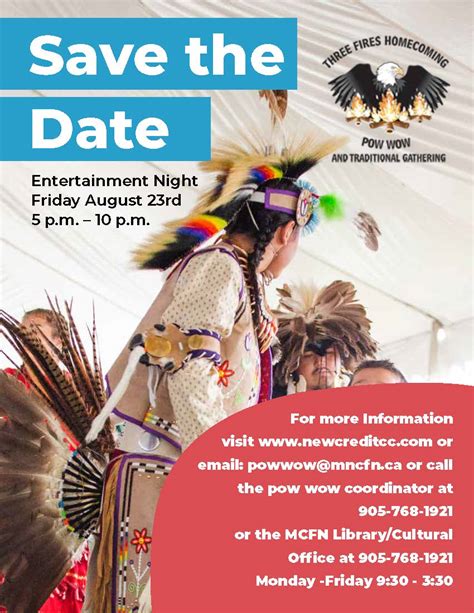 Save The Date For The Three Fires Homecoming Pow Wow Mississaugas Of