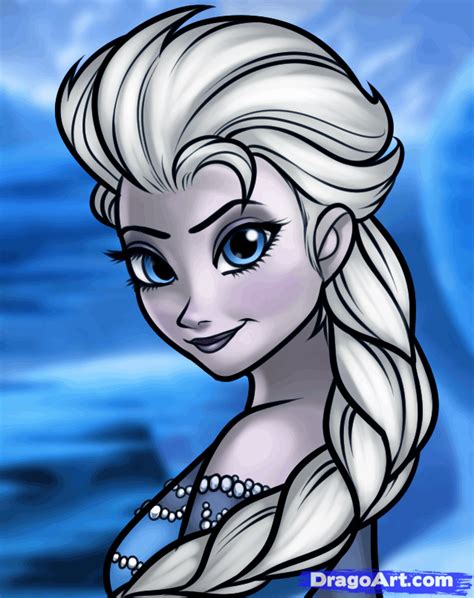 How To Draw Elsa Elsa The Snow Queen From Frozen Step By Step