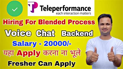 Teleperformance Hiring For Blended Process Inbound Voice Process