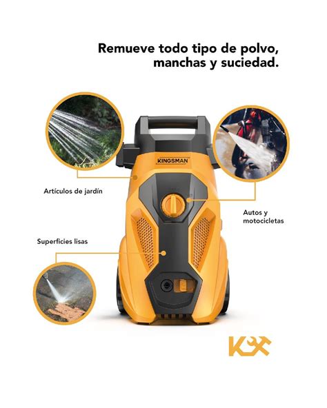 Hidrolavadora Kingsman alta presión 1600w acces 138 bar Electroventas