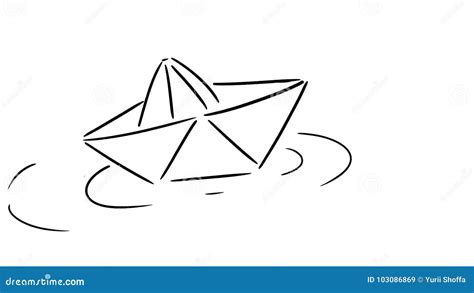 Cartoon Paper Boat Floating In Some Water Stock Video Video Of Paper