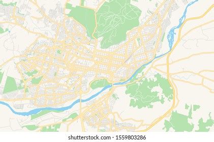 Printable Street Map Temuco Chile Map Stock Vector (Royalty Free) 1559803286 | Shutterstock