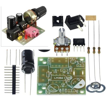 Mini Lm386 Lm386 200 Audio Power Amplifier Board Module Dc 3v 12v Lm386 Diy Kit Ebay