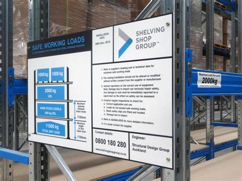 Safe Working Load Sign Ensure Pallet Racking Safety Efficiency