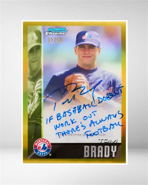 Topps Spotlights Tom Brady S Baseball Potential In 2023 Bowman Draft