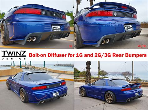 3000gt Rear Diffuser Type 1 For 1g Rear Bumper Twinz Design