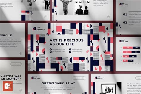 Art Gallery PowerPoint Presentation Template - Design Template Place