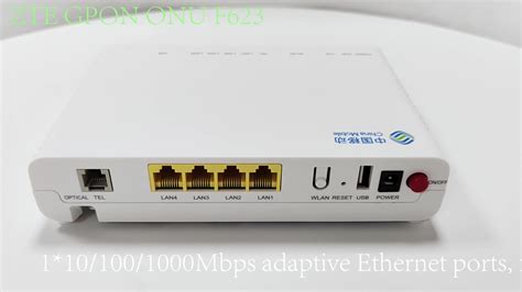 Zte Gpon Onu Ont Router F623 Support Ftth Hgu 1ge 3fe 1tel Usb Wifi