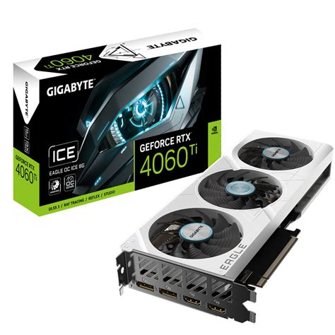 Placa De Vídeo Gigabyte Nvidia Geforce Rtx 4060 Ti Eagle Oc Ice 8g 8gb