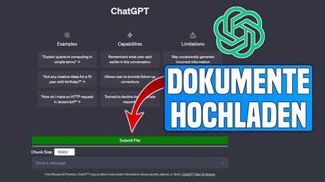 Chatgpt Dateien Dokumente Hochladen Und Zusammenfassen Youtube