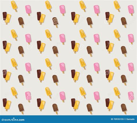 Icecream Seamless Pattern Stock Vector Illustration Of Repeat