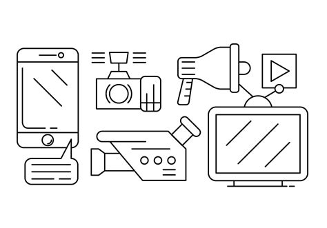 Media Vector Icons 146190 Vector Art at Vecteezy