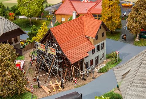 DS Automodelle Modellbauvertrieb Faller Bauernhaus Im Umbau 130533