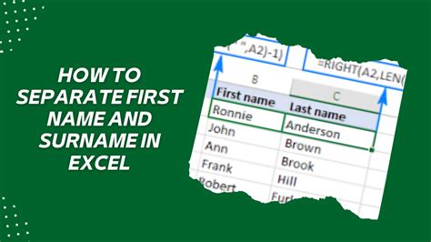 How To Separate First Name And Surname In Excel Earn And Excel